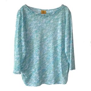 RUBY RD. WOMEN'S AQUA TOP SIZE L